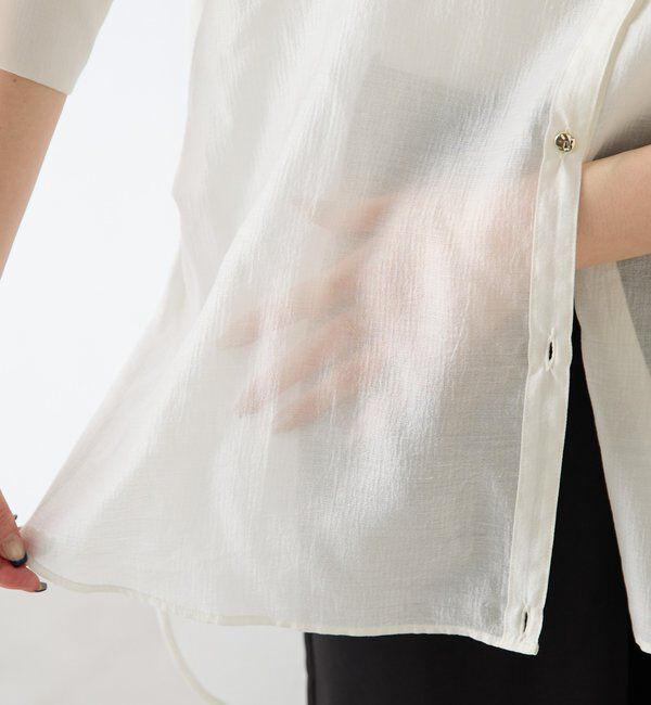  「【夏にも着られるシアーアイテム/軽量】ヴィンテージライクシアーシャツ」|シャツ・ブラウス|