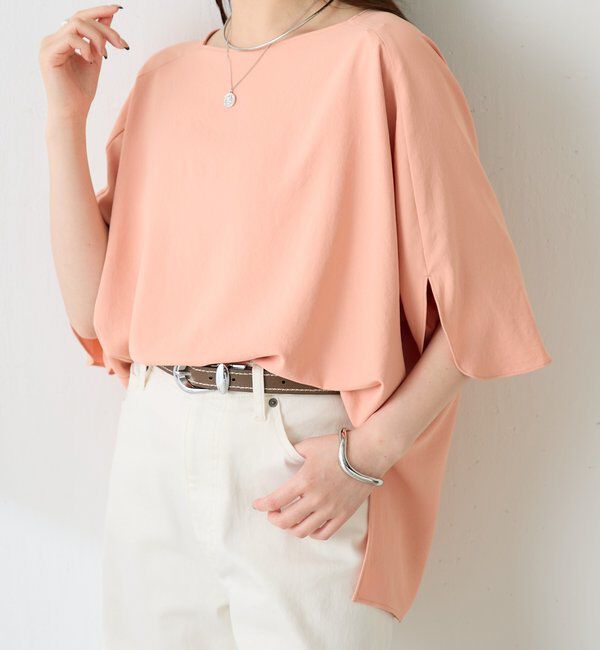 「《接触冷感/UVカット/体型カバーに◎》ジャージスクエアブラウス」|シャツ・ブラウス|