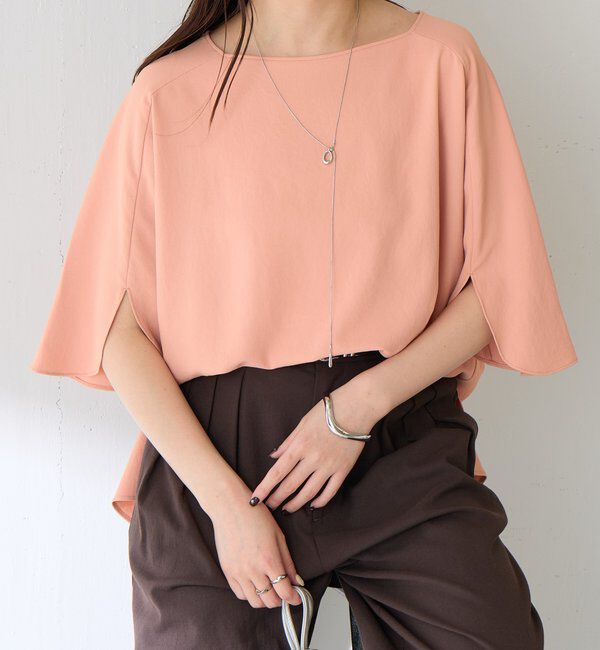  「《接触冷感/UVカット/体型カバーに◎》ジャージスクエアブラウス」|シャツ・ブラウス|