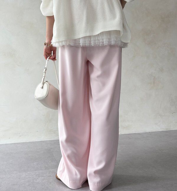  「【累計販売数3万枚突破/22色4サイズ展開！】タックワイドパンツ」|チノ|