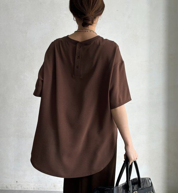  「PLEIN D'ESPOIR ジョーゼット半袖ロゴTEE」|シャツ・ブラウス|