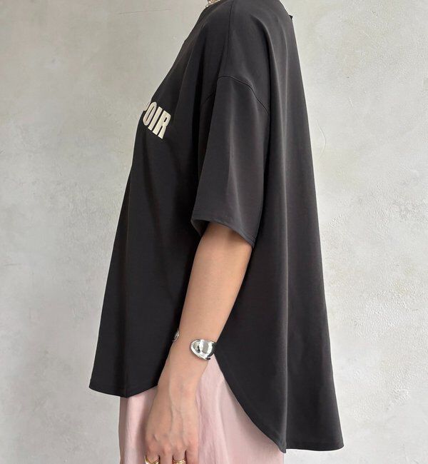  「PLEIN D'ESPOIR ジョーゼット半袖ロゴTEE」|シャツ・ブラウス|