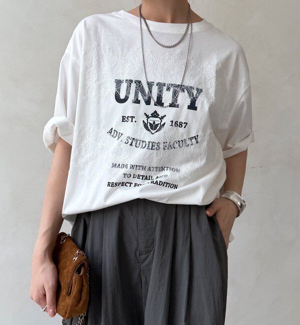  「【WEB限定】ロゴ&times;レースTEE」|Tシャツ・カットソー|