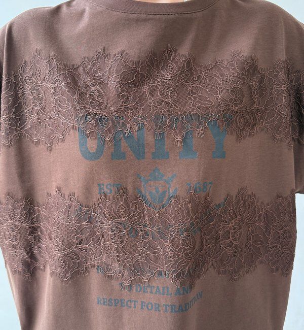  「【WEB限定】ロゴ&times;レースTEE」|Tシャツ・カットソー|