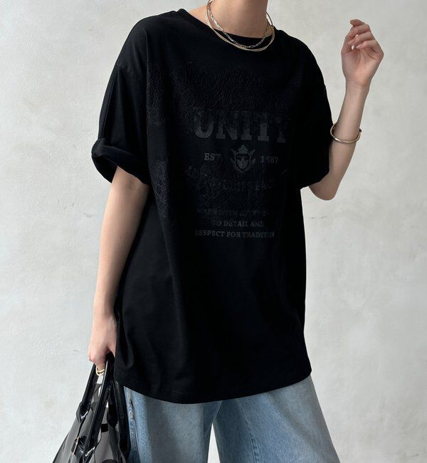  「【WEB限定】ロゴ&times;レースTEE」|Tシャツ・カットソー|
