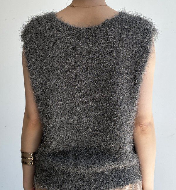  「【新色追加】シャギーベスト」|ニット・セーター|