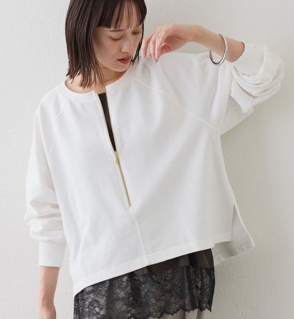  「【5色展開】ハーフZIPスウェット」|Tシャツ・カットソー|ホワイト