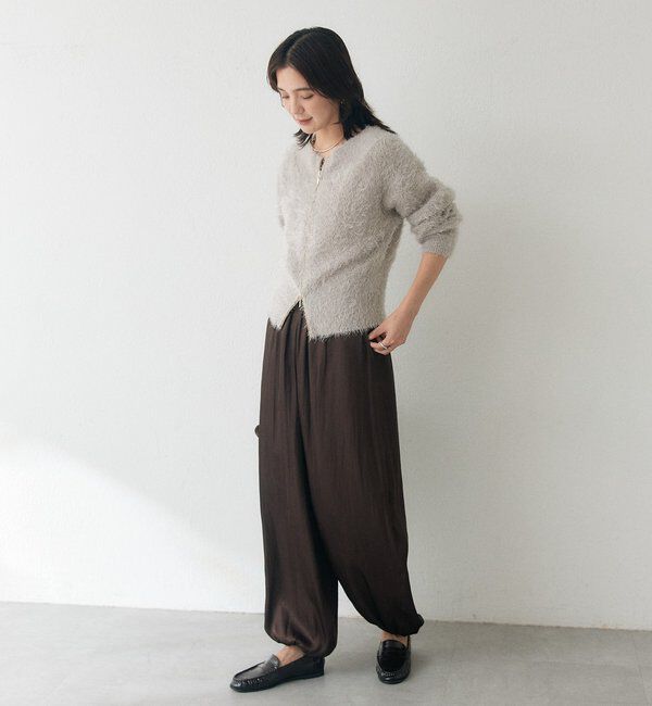  「ペーパーフェザーZIPニット」|カーディガン|