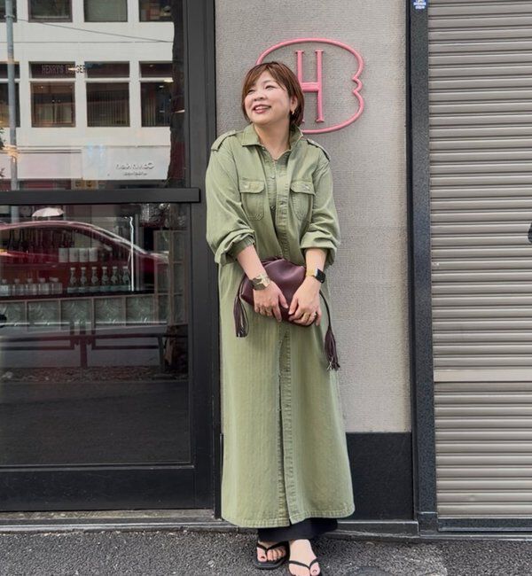  「【Yossshiiii企画】【A・MONN】バックロゴシャツワンピース」|ワンピース|