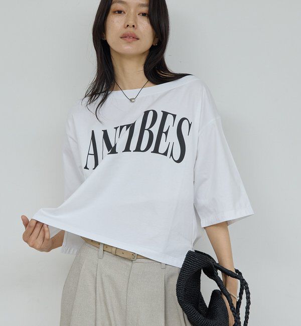  「オフショルロゴカットソー」|Tシャツ・カットソー|ホワイト