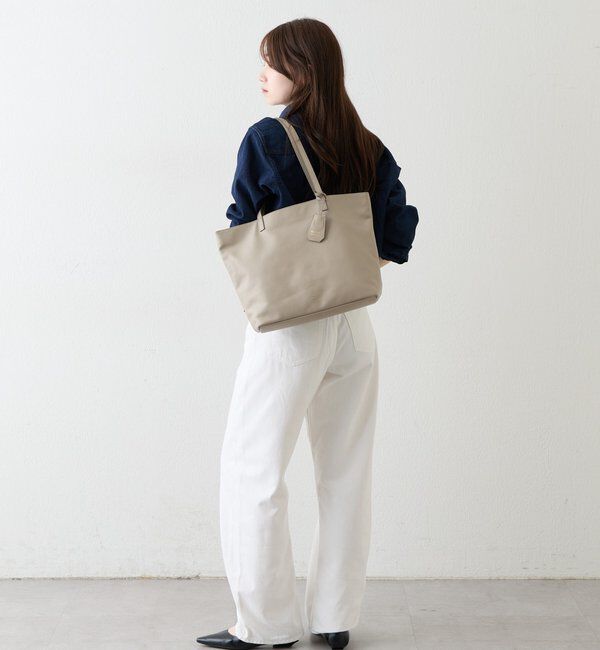 「三層レザーシンプルトートバッグ」|トートバッグ|