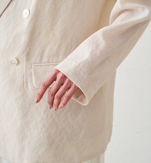  「《累計1.5万枚/洗えてシワになりにくい！》リネンライクシアージャケット」|ベスト・ジレ|