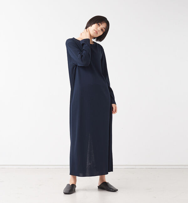 collex「バックスリットカットワンピース」|ワンピース|ダークネイビー