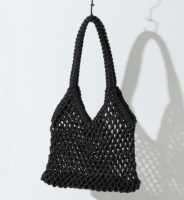 collex「【The Bagmati】 ラメメッシュバッグ」|かごバッグ|ブラック