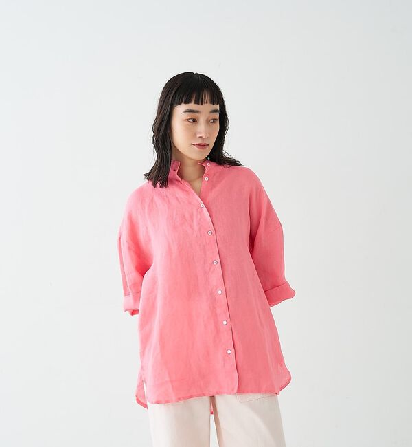 collex「ワイドスリーブリネンオーバーシャツ」|シャツ・ブラウス|