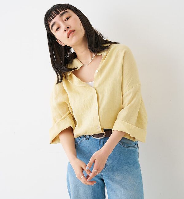 collex「ワイドスリーブリネンオーバーシャツ」|シャツ・ブラウス|