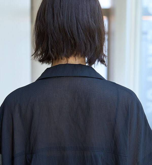 Rouge vif「【人気追加】強撚半袖シアーフォルムジャケット」|テーラードジャケット|