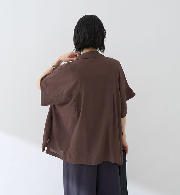Rouge vif「【人気追加】強撚半袖シアーフォルムジャケット」|テーラードジャケット|