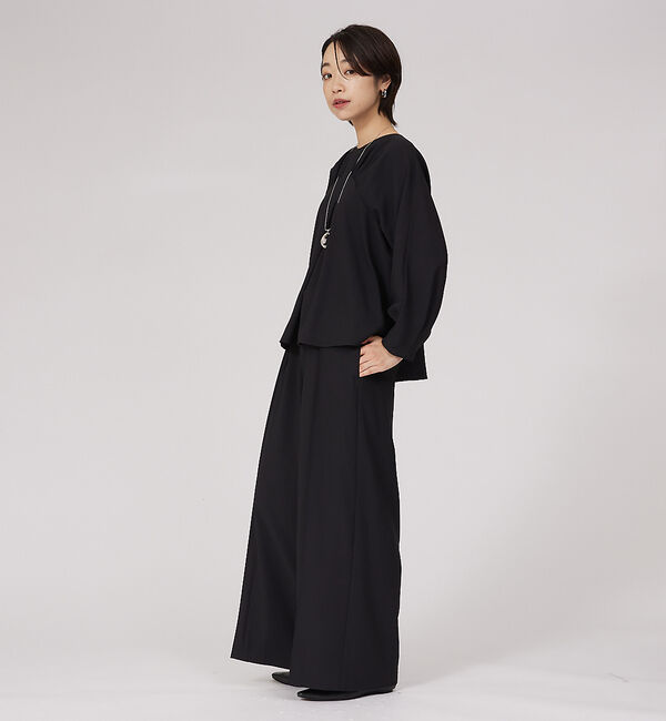 qualite「【セットアップ対応】アセテートジョーゼットタックパンツ」|その他|