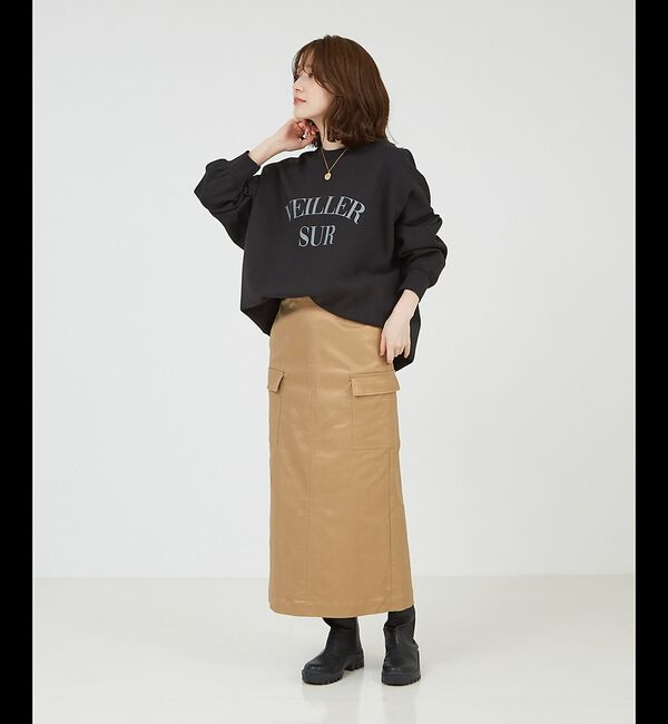 abahouse mavie「箔&綿ストレッチカーゴスカート」|スカート|