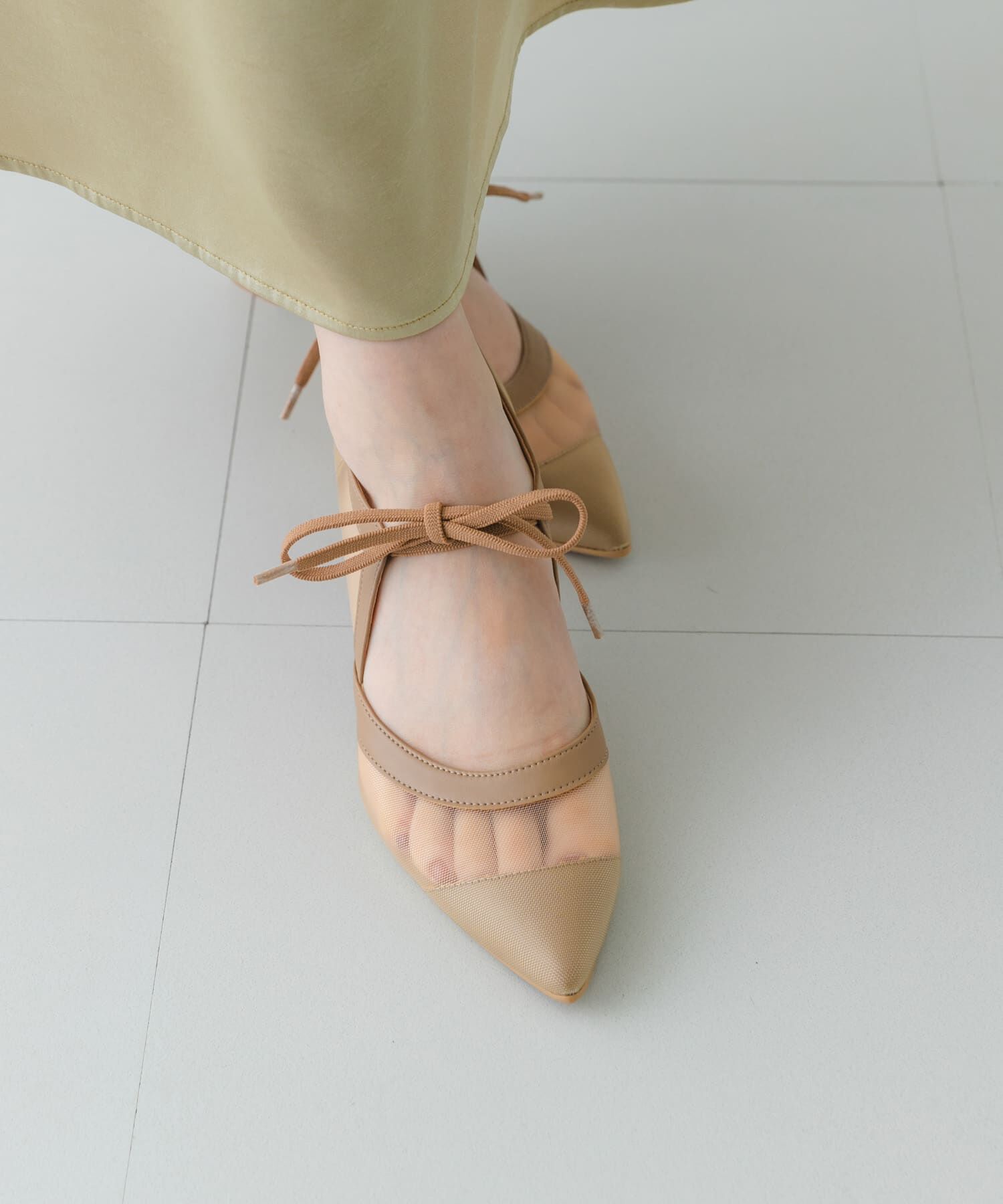 RODE SKO「『MADE IN JAPAN』チャンキーヒールリボンパンプス」|パンプス|