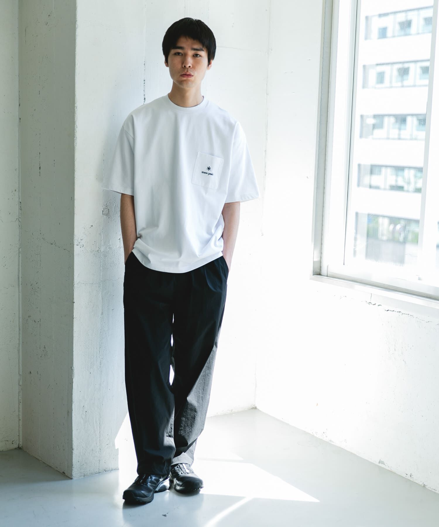 URBAN RESEARCH DOORS「『別注』Snow Peak Apparel&times;DOORS　POCKET LOGO SHORT-SLEEVE T-SHIRTS」|Tシャツ・カットソー|