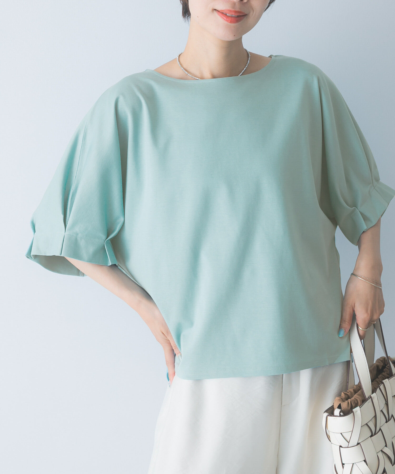 URBAN RESEARCH ROSSO「UVカットクールタッチタックスリーブプルオーバー」|Tシャツ・カットソー|ミント
