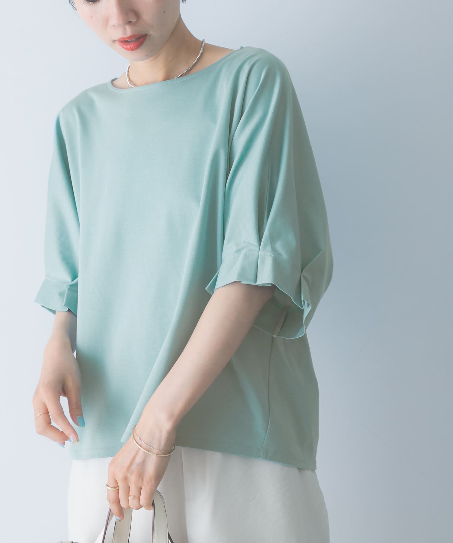 URBAN RESEARCH ROSSO「UVカットクールタッチタックスリーブプルオーバー」|Tシャツ・カットソー|