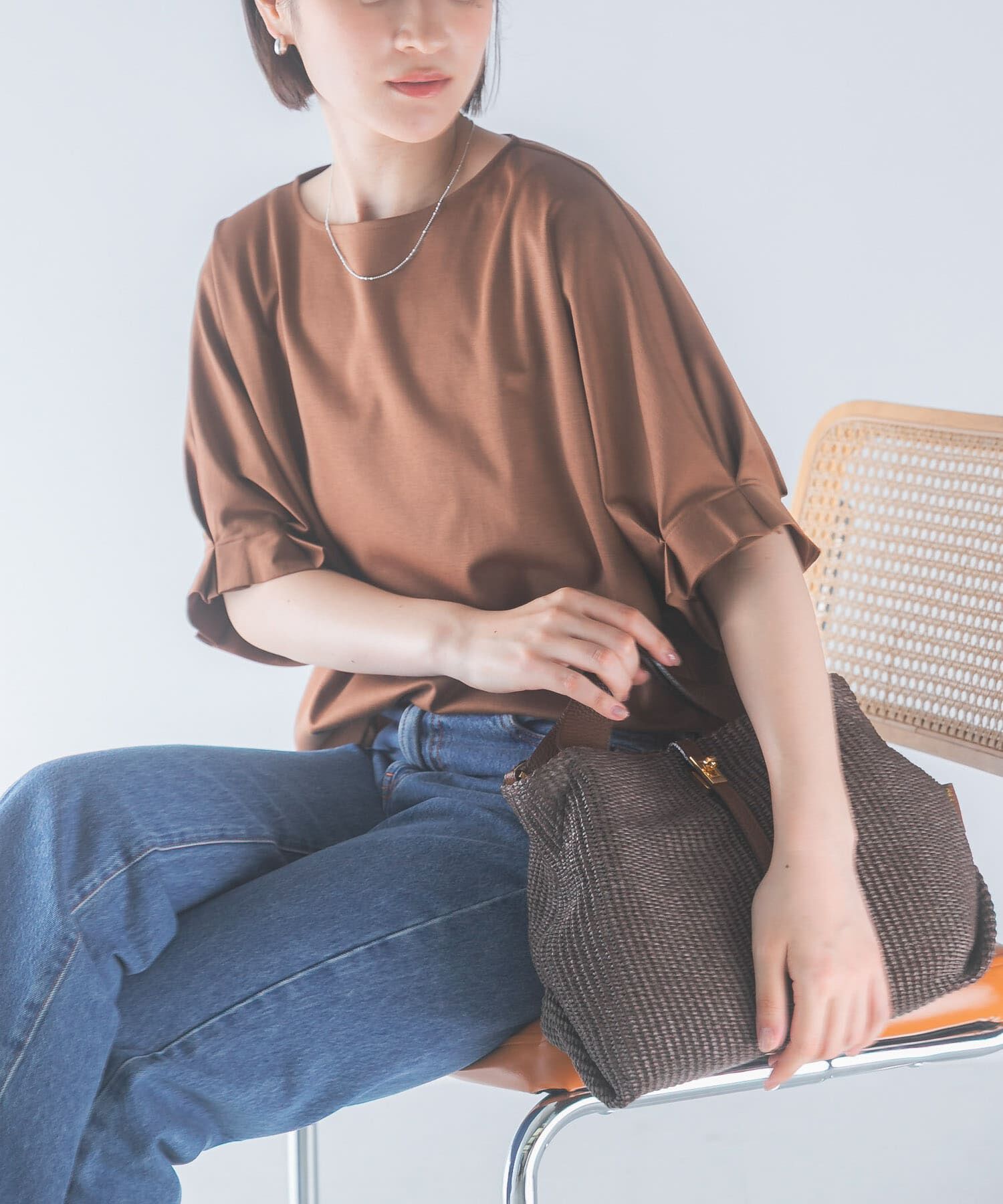 URBAN RESEARCH ROSSO「UVカットクールタッチタックスリーブプルオーバー」|Tシャツ・カットソー|
