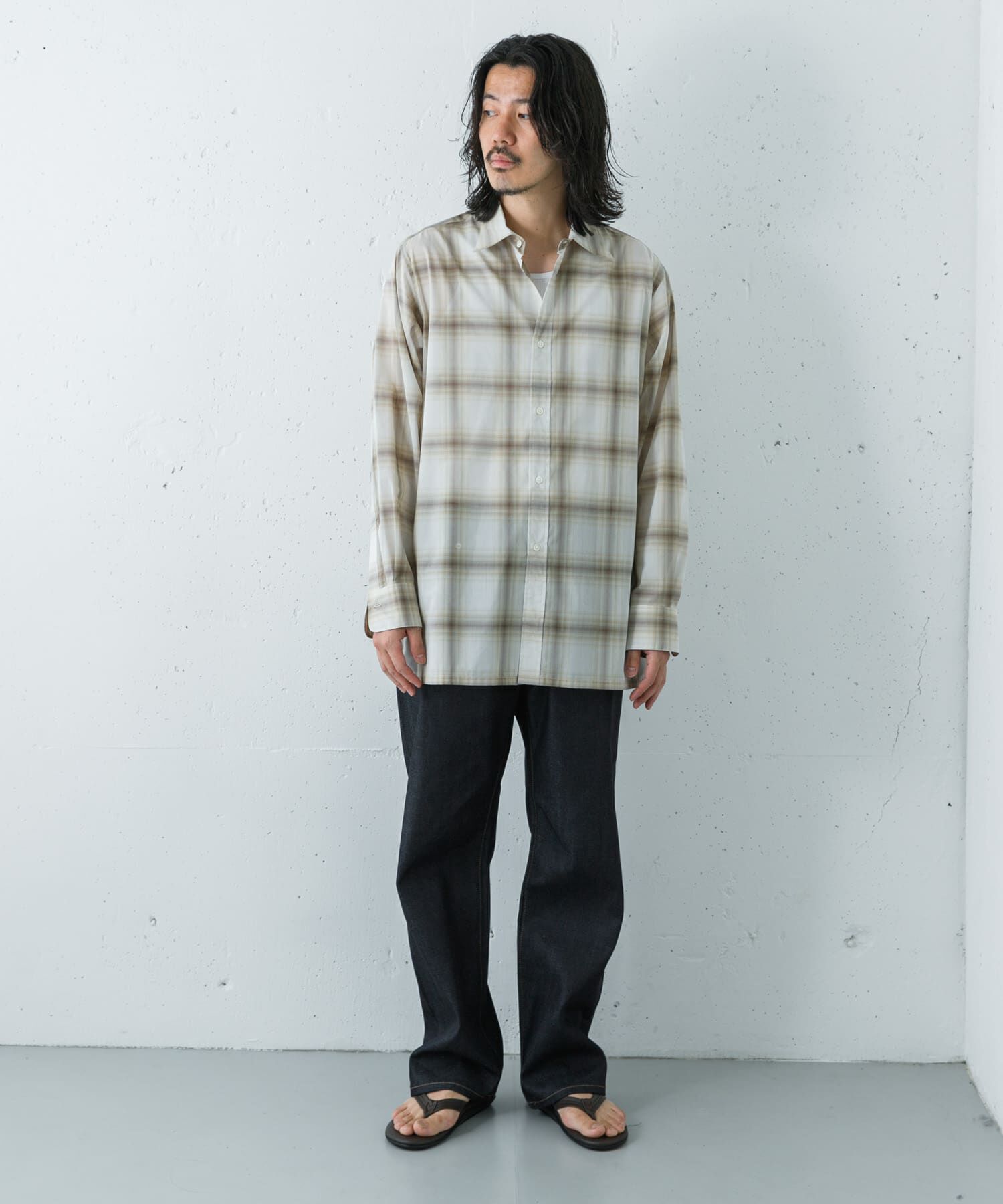 URBAN RESEARCH「SHEER CH SQUARE CUT SHIRTS」|シャツ・ブラウス|