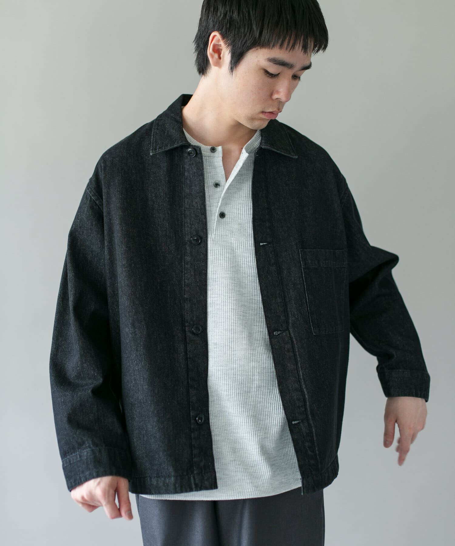 URBAN RESEARCH DOORS「デニムシャツカバーオール」|デニムジャケット|