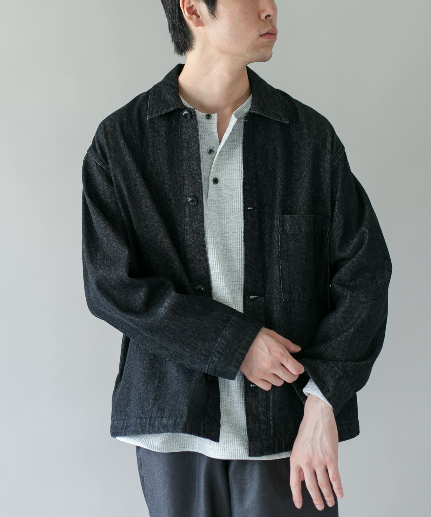 URBAN RESEARCH DOORS「デニムシャツカバーオール」|デニムジャケット|