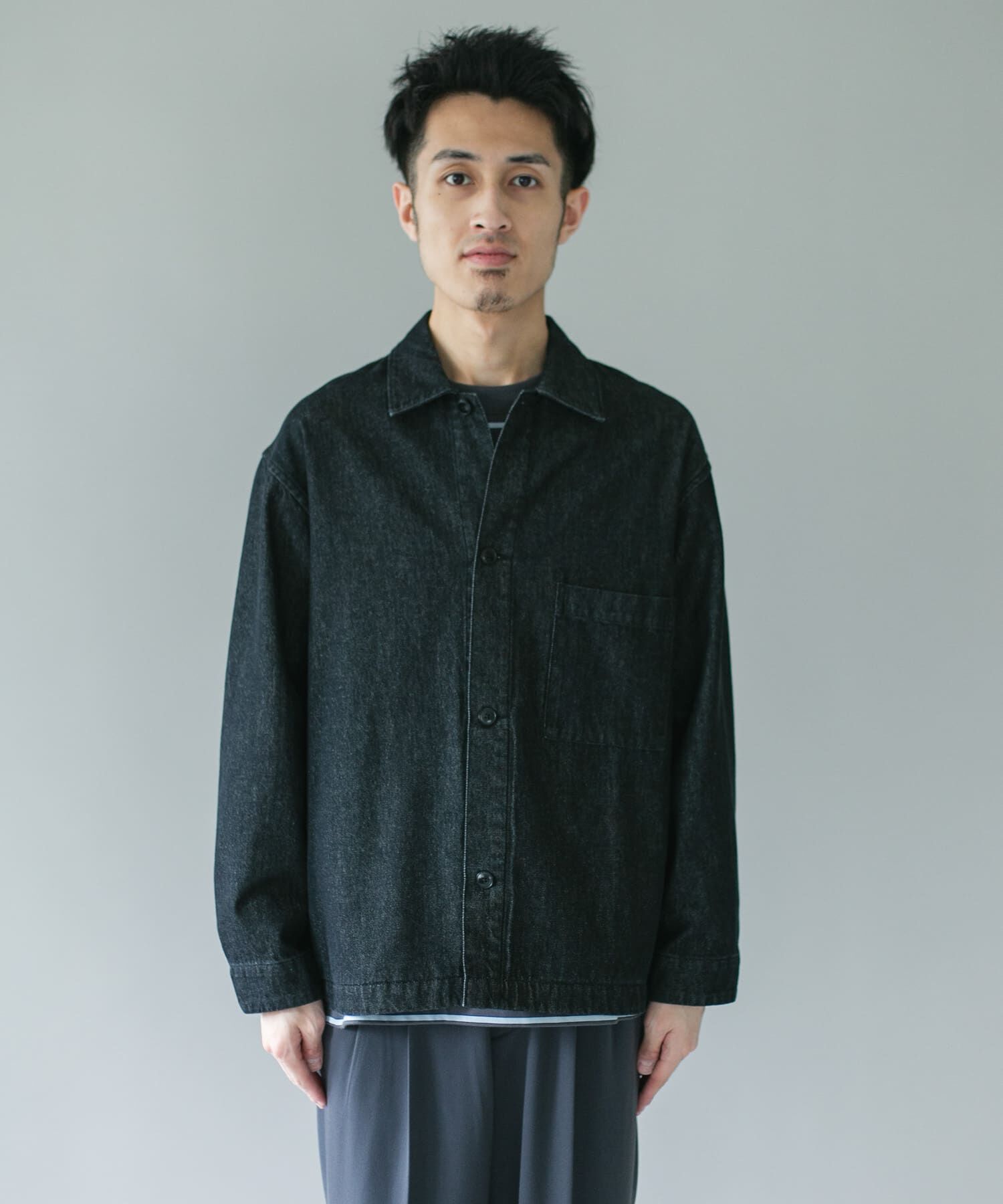 URBAN RESEARCH DOORS「デニムシャツカバーオール」|デニムジャケット|