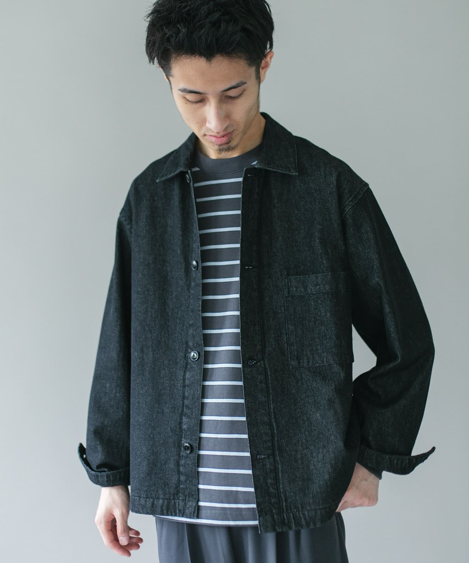 URBAN RESEARCH DOORS「デニムシャツカバーオール」|デニムジャケット|