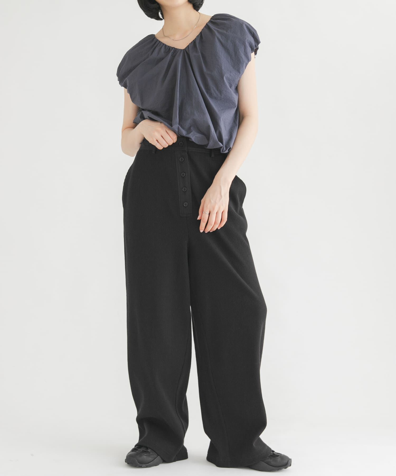  「ボタンフライワッフルパンツ」|その他|