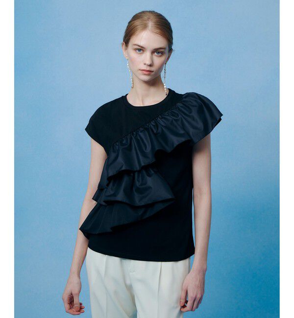 LOULOU WILLOUGHBY「スパイラルフリルＴシャツ」|Tシャツ・カットソー|