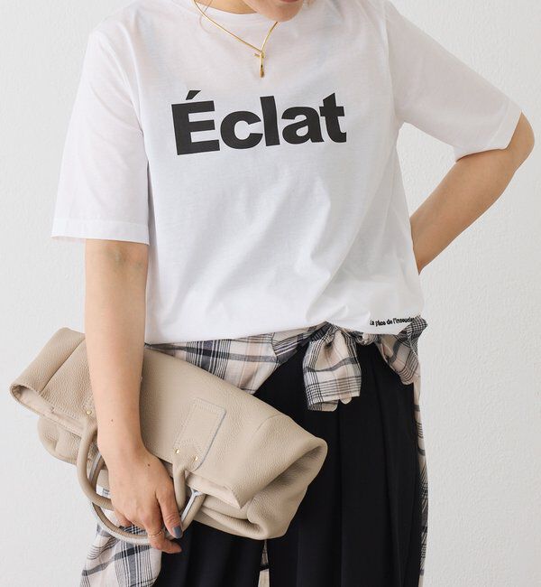  「シルケットロゴプリント&times;刺繍Tシャツ」|Tシャツ・カットソー|