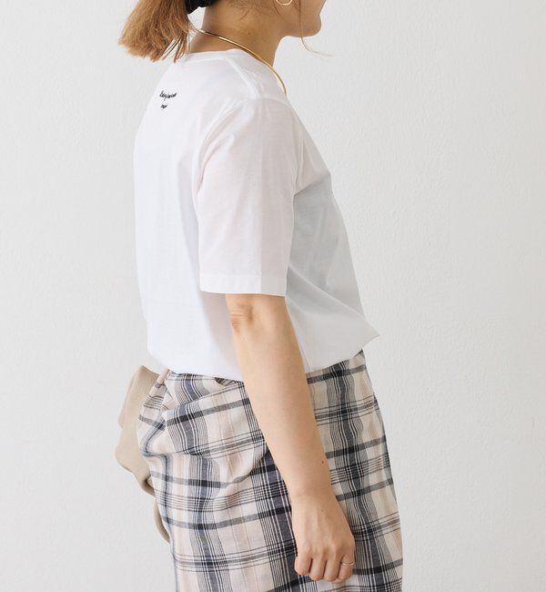  「シルケットロゴプリント&times;刺繍Tシャツ」|Tシャツ・カットソー|