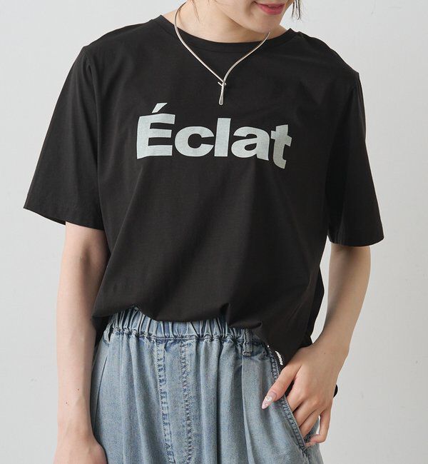  「シルケットロゴプリント&times;刺繍Tシャツ」|Tシャツ・カットソー|