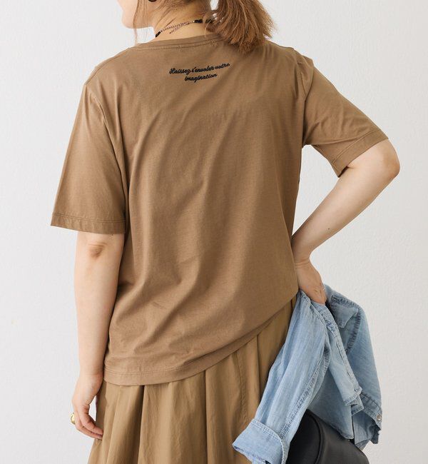  「シルケットロゴプリント&times;刺繍Tシャツ」|Tシャツ・カットソー|