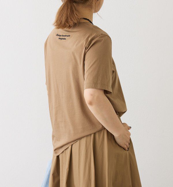  「シルケットロゴプリント&times;刺繍Tシャツ」|Tシャツ・カットソー|