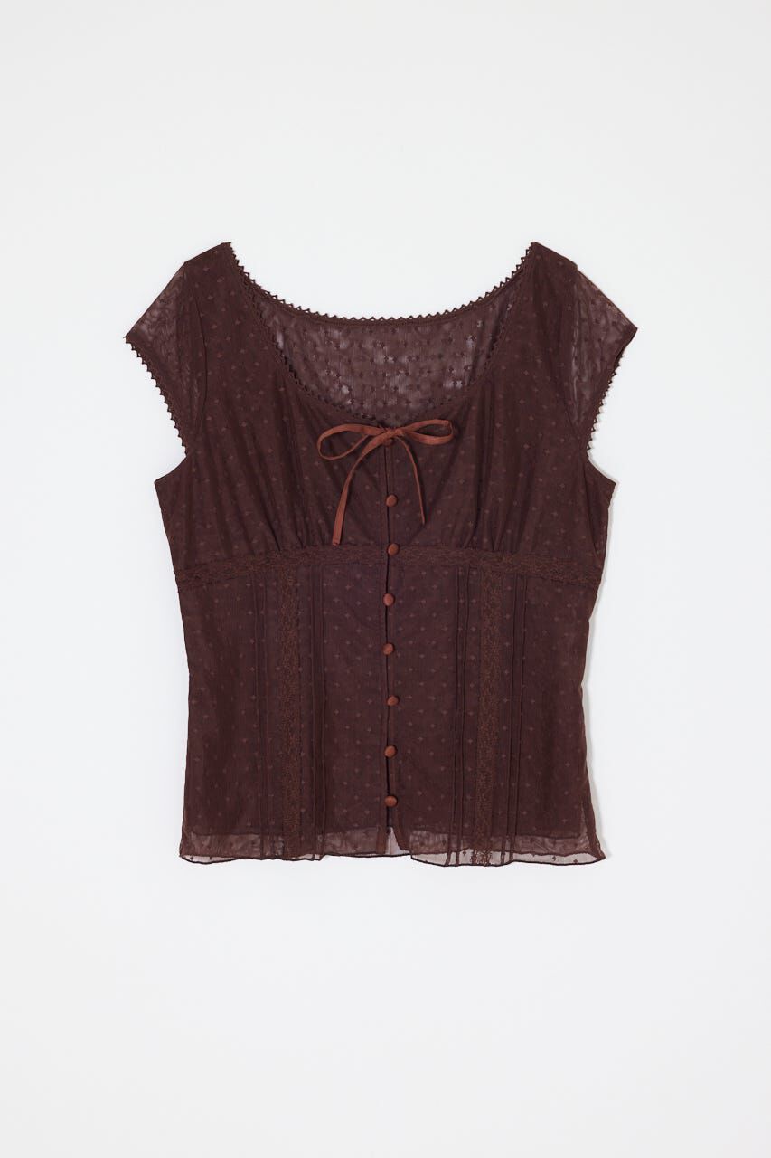 MOUSSY「TULLE PINTUCKブラウス」|シャツ・ブラウス|