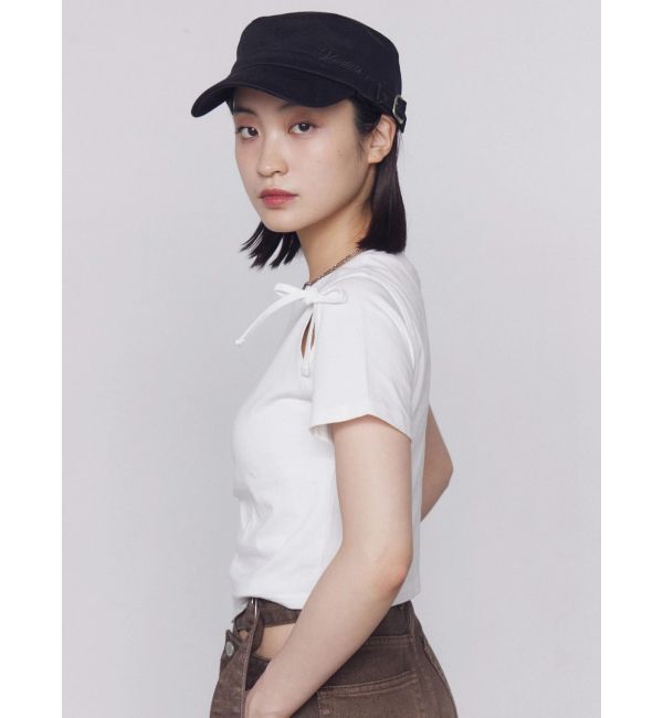 EMODA「アシンメトリーカットアウトTシャツ」|Tシャツ・カットソー|