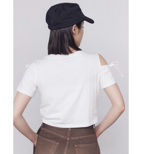 EMODA「アシンメトリーカットアウトTシャツ」|Tシャツ・カットソー|