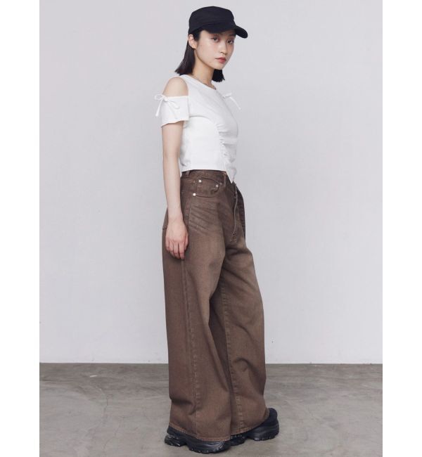 EMODA「アシンメトリーカットアウトTシャツ」|Tシャツ・カットソー|