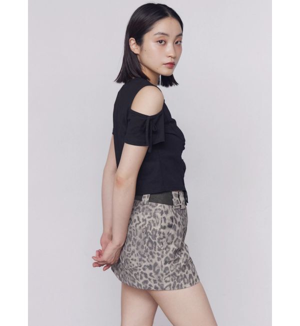 EMODA「アシンメトリーカットアウトTシャツ」|Tシャツ・カットソー|