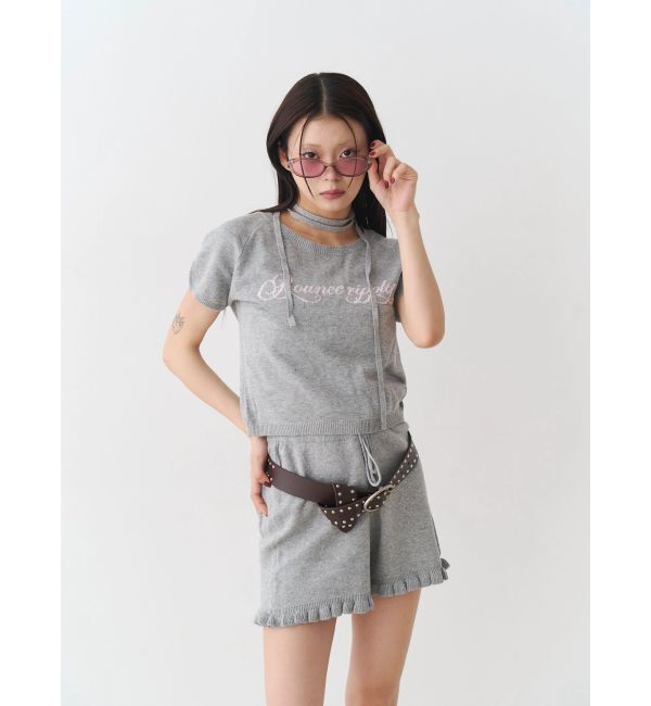jouetie「コンパクトニットトップス」|Tシャツ・カットソー|グレー