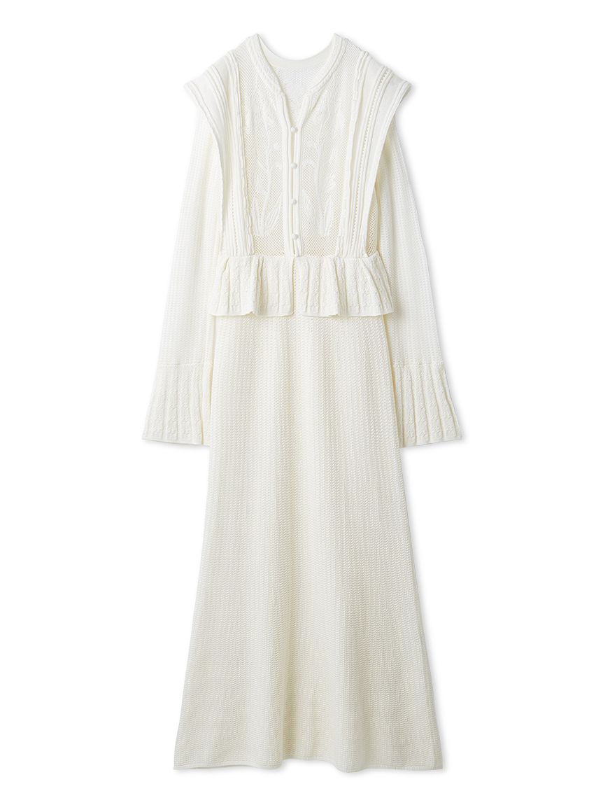 LILY BROWN「スイッチングクロシェニットワンピース」|ワンピース|OWHT
