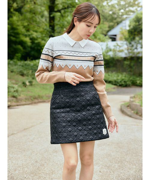 CELFORD「【CELFORD GOLF】　ロゴジャガードニットプルオーバー」|その他|