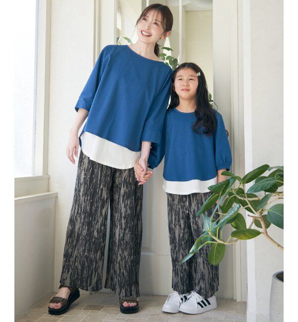 ikka「【雑誌InRed5月号掲載】【親子おそろい】梨地ジョーゼットドルマンプルオーバー」|その他|